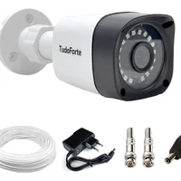 Câmera De Segurança Tudo Forte, Full HD 1080p 2MP Bullet - Visão Noturna IR, 20 Metros