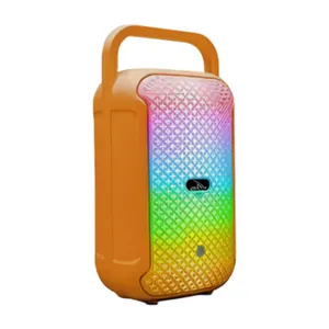 Caixa Som Bluetooth Grasep D-S3210 12w RMS Caixinha Portatil Amplificada Fm Rgb 110v/220v Cor amarelo
