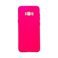 Capa Samsung S8 Plus Silicone Aveludada Protege Câmera Colorida Capinha Anti Impacto S8 Plus:pink