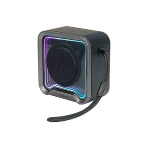 Caixa de Som Portátil 6W RMS, Bluetooth 6.0, Bateria até 12h, Painel 3D RGB, Microfone, Controle de volume - QS20 EDIFIER Preto