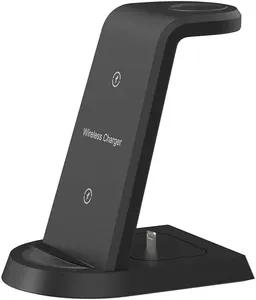 Carregador De Carregamento Sem Fio Vertical Magnético Para Iphone, Airpods E Apple Watch - Kit 3 Em 1