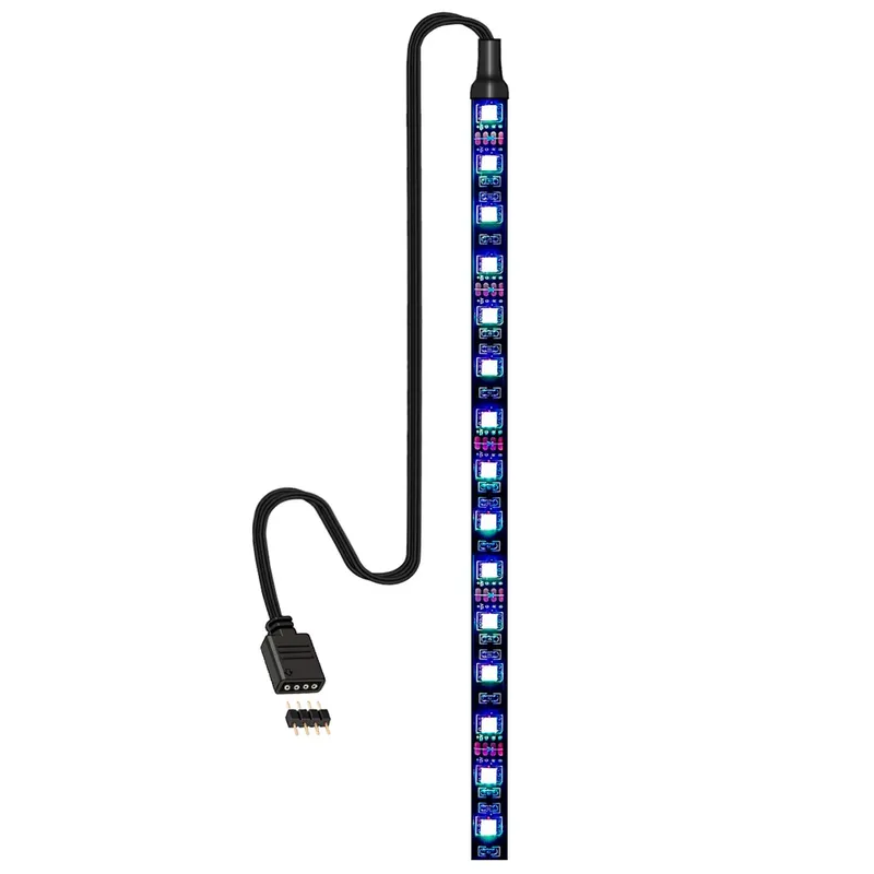 Fita de Led RGB, Para Gabinete, 12v 4 Pinos, 30 Leds, Resistente à água IP65, 500mm, Comprimento ajustável