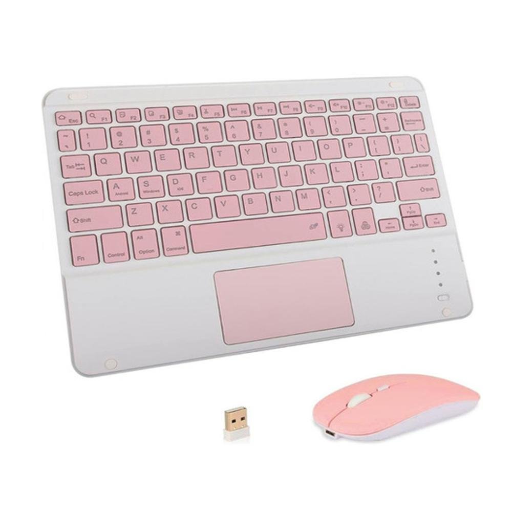 Teclado Bluetooth Iluminado Touchpad Compatível Galaxy Ipad