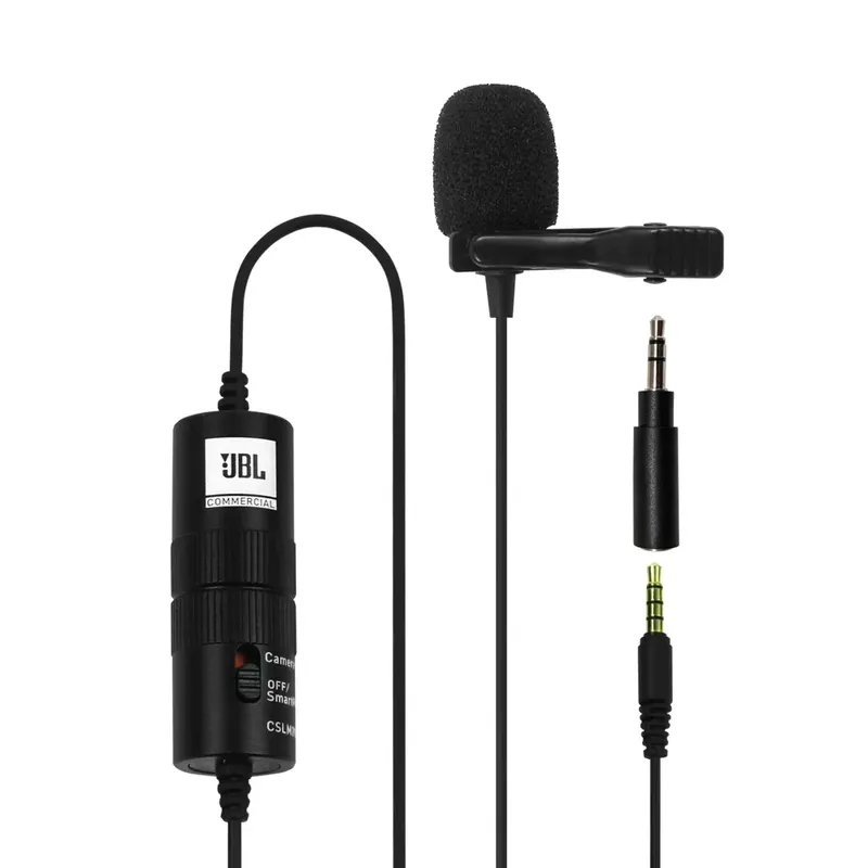 Microfone Jbl Cslm20b Lapela Omnidirecional A Bateria Preto