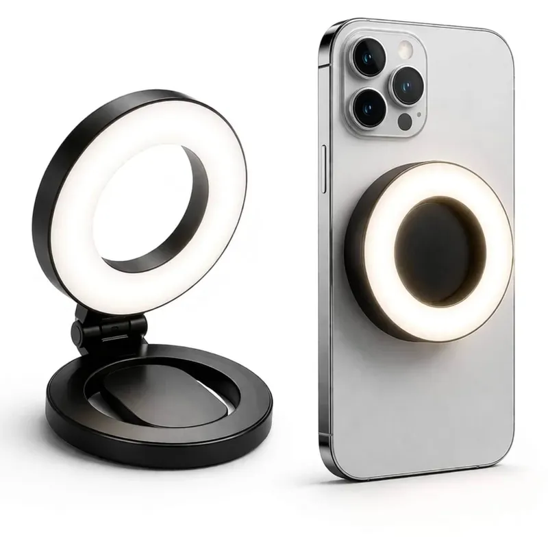 Luz LED Para Celular Magnética Com 2 Modos De Iluminação