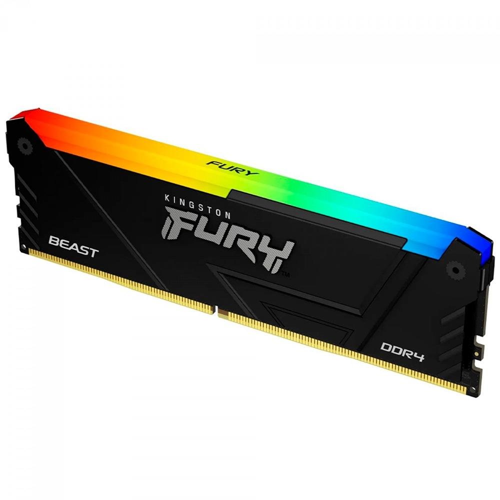 Memória RAM Kingston Fury Beast RGB 8GB 3600MHz DDR4 Preto