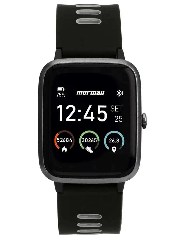 Smartwatch Mormaii Life Full Display, Preto E Cinza - Molifegaa8c