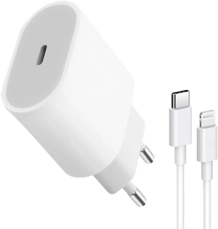 Kit Carregador De Iphone Fonte Com Cabo Carregamento Rápido 1m Pd 30w Entrega Rápida