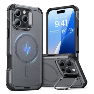 Esr Cyber Armor With Stash Stand Iphone 16 Pro Max Grey 1a76603