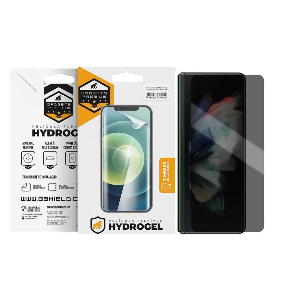 Película Para Samsung Galaxy Z Fold 3 5G, Privacidade Hydrogel, Gorila Shield
