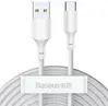 Kit De Cabo De Dados Baseus Simple Wisdom Usb Para Tipo C 5a, Pacote Com 2 Unidades, 1,5 M - Branco