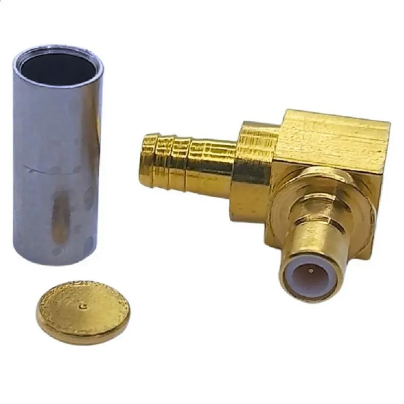 Conector Smb M Angular 0,4x2,5 crimp - 10pçs