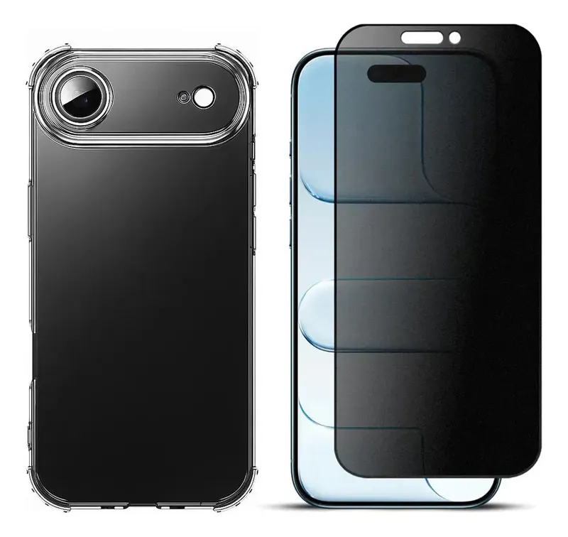Película Fosca Privacidade Para Iphone 17 Air + Capa Capinha Tpu