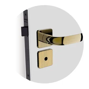 Fechadura Banheiro Icaro Roseta Quadrada Ros24 Antique Brass 40mm (40x53) Soprano