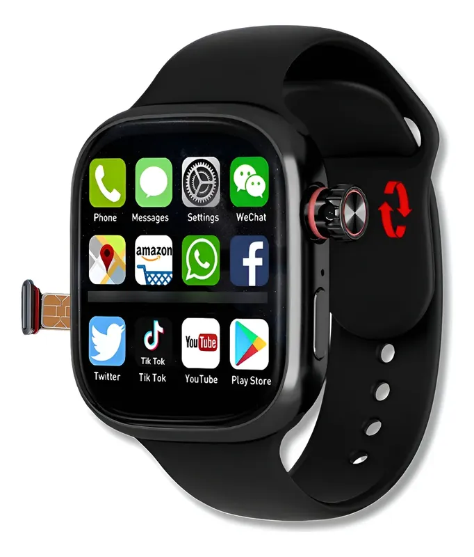 Relógio Smartwatch 4g Horizon Lite AmoLED C/câmera Giratória - Preto
