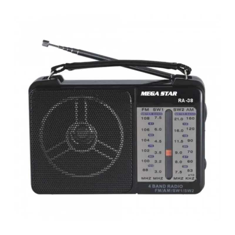 Rádio Portátil Megastar Ra38 300 Watts P.m.p.o - Preto