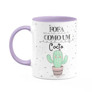 Caneca Divertida Vibes - Fofa Como Um Cacto