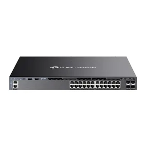 Switch Gerenciavel L3 Empilhavel De 28 Portas C/ 24 Portas Gigabit Poe+ E 4 Slots Sfp+ De 10 Gbps Sg6428xhp Smb