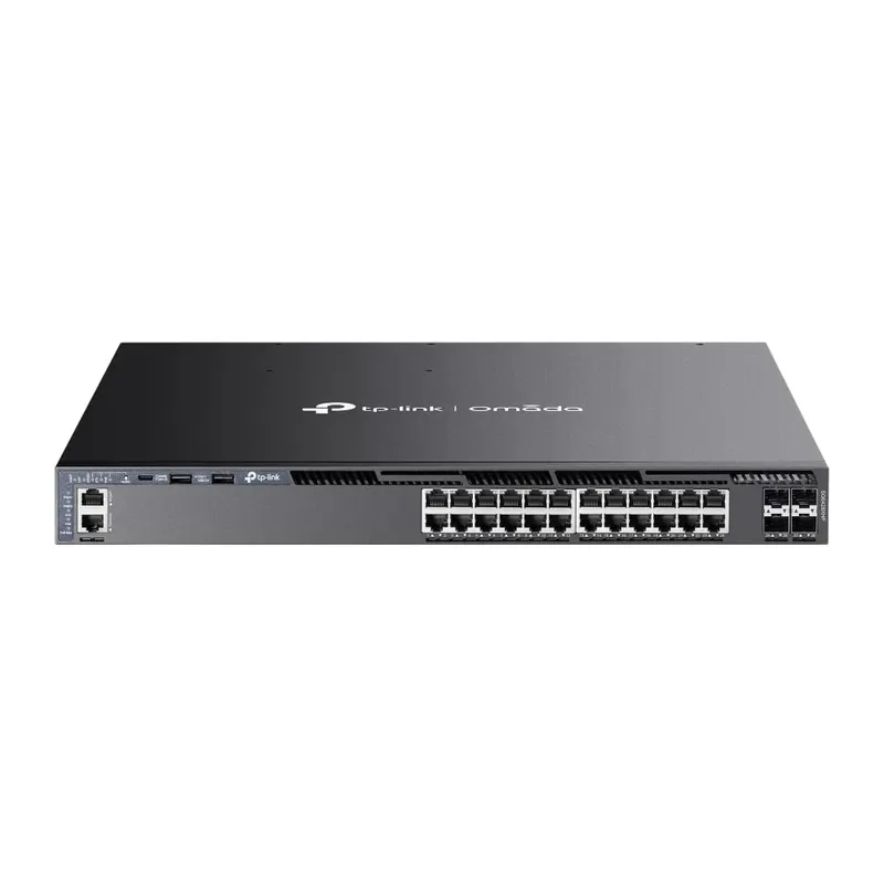 Switch Gerenciavel L3 Empilhavel De 28 Portas C/ 24 Portas Gigabit Poe+ E 4 Slots Sfp+ De 10 Gbps Sg6428xhp Smb