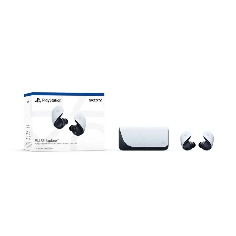 Headset Sem Fio Gamer Sony Multi Explore PC Ps5 Branco - Cfi-zwe1l