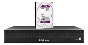 Dvr Gravador De Vídeo Intelbras Mhdx 3116-c 16 Canais Full Hd 1080p Com Compressão H.265+ E Inteligência Artificial + Hd 1TB Purple