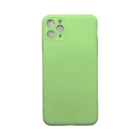 Capa Iphone 11 Pro Max Silicone Aveludada Protege Câmera Colorida Capinha Anti Impacto 11 Pro Max:verde Bebê