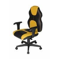Cadeira Gamer Base Giratória Com Braço Linha Gamer Racing Amarelo