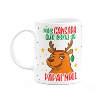 Caneca Natal E Capivaras - Mais Cansada Q Rena Do Papai Noel