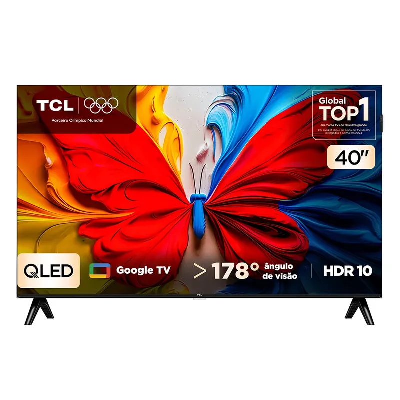 Smart TV TCL 43 Polegadas Full HD QLED S5K WiFi Bluetooth Google TV 2 HDMI HDR10 Dolby Audio 43S5K