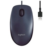 Mouse com fio USB Logitech M90 com Design Ambidestro e Facilidade Plug and Play - 910-004053