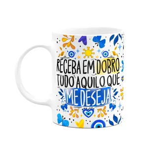 Caneca Proteção Olho Grego - Receba Em Dobro - B-dark
