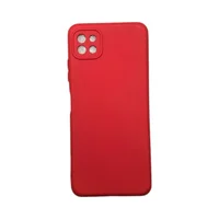 Capa Samsung A22 5g Silicone Aveludada Protege Câmera Colorida Capinha Anti Impacto A22 5g:vermelho