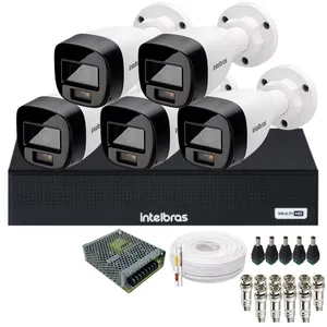 Kit 5 Câmeras Intelbras Vhd 1220 B Full Color Dvr Intelbras 08 Canais 1108-c Não Acompanha Hd.