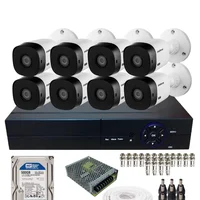 Kit 8 Câmeras Segurança Intelbras 1220b Full Hd 2mp Dvr 08 Canais Com Hd 500gb
