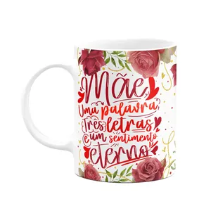 Caneca Floral Mães - Um Sentimento Eterno - 325ml