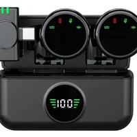 Microfone Lapela Sem Fio Modelo A-026 Preto Para Iphone E Android