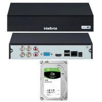 Kit Intelbras, DVR Mhdx 3004c FULL HD, 4 Canais + HD 2TB