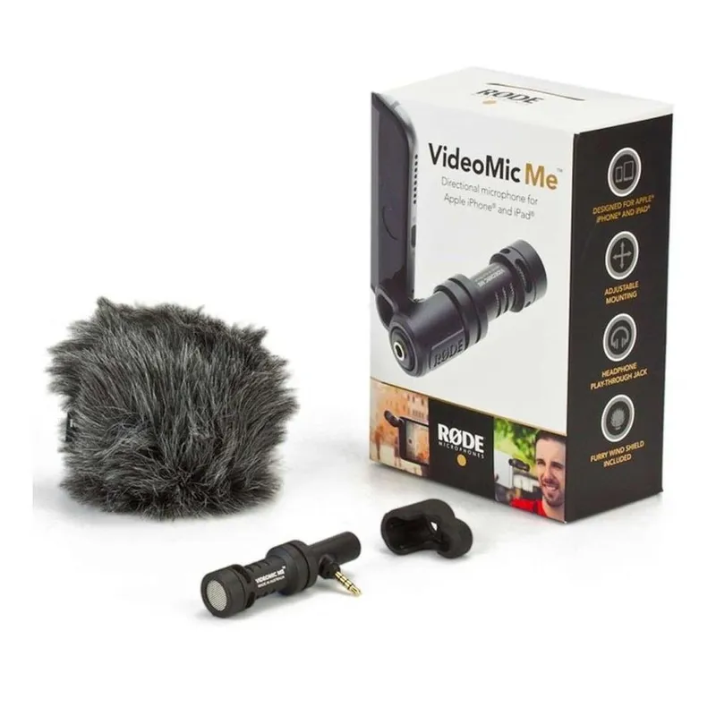 Microfone Condensador Rode Direcional Videomic ME, Cardioide, Para Smartphones