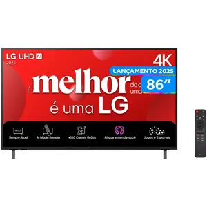 Smart TV LG, 86", 4K Ultra HD, 86UA8550PSA webOS 25 a7 AI Processor 4K Gen8 Alexa 3, HDMI 2.0 2 USB