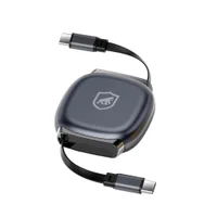 Cabo Retrátil Tipo C / Tipo C 100w 1m - Victus - Preto - Gshield