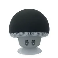 Alto-falante Bluetooth Sem Fio Com Ventosa, Cogumelo Na Cor Preto