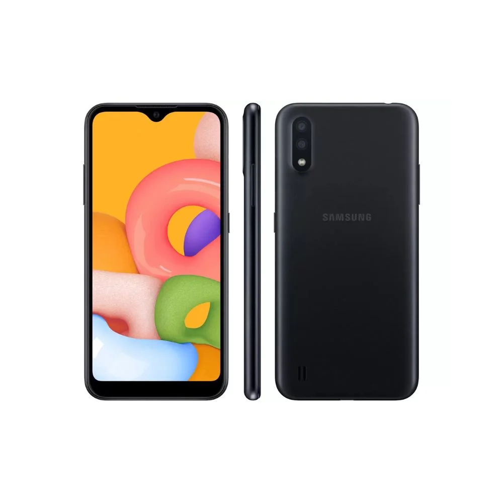 Usado: Samsung Galaxy A01 32gb Preto Bom - Trocafone