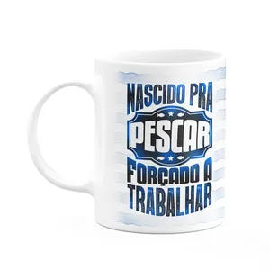 Caneca Pais - Nascido Pra Pescar, Forçado A Trabalhar