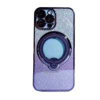 Capa Com Suporte Giratório Magsafe Compatível Com Iphone Cor:roxo;modelo:14 Promax.