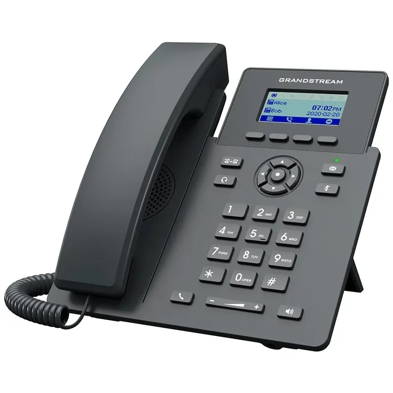 Telefone Ip Grandstream 2 Linhas 2 Contas Sip Poe Compatível Com Headsets Ehs 10/100 Visor Lcd Sem Fonte - Grp2601 P