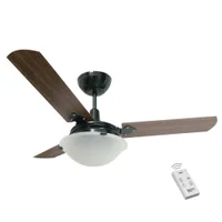 Ventilador Unions Preto 110v 3 Pás Verniz E Controle