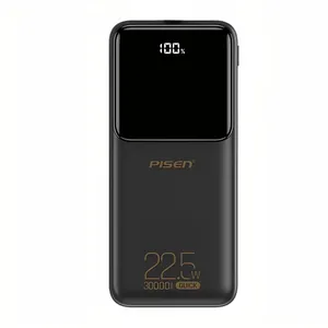 Power Bank 30000mah Pisen Bateria Portátil 22.5w Preta