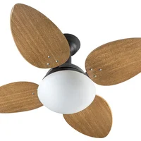 Ventilador De Teto Jet Venti-delta, Preto, 4 Pás, Mdf Mogno - 110V.
