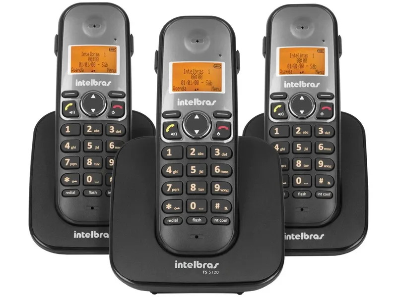 Telefone Sem Fio Com 2 Ramais Adicionais Ts 5123 Intelbras