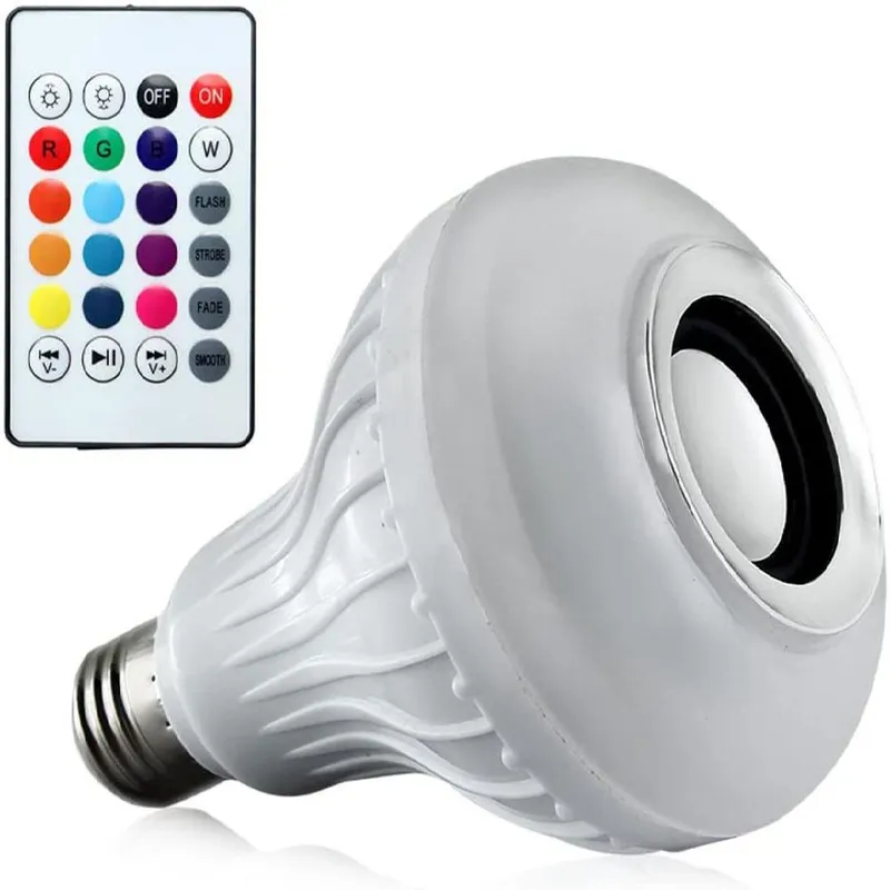Lâmpada De Led Music Bulb Bluetooth Bulbo Festa Quarto Dj Com Controle Remoto